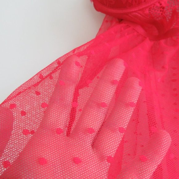 DAISY FUENTES Lace Babydoll Teddy Bra Mesh Negligee Pinup Sexy Y2K - Size M - Picture 6 of 16